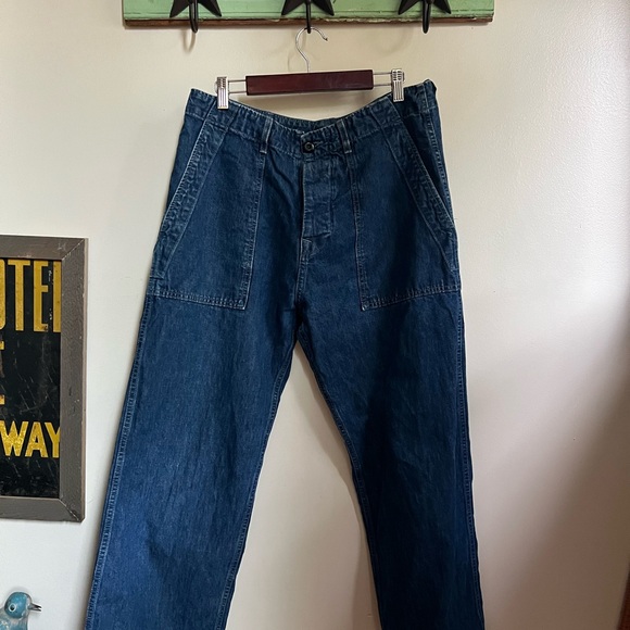 Imogen+ Willie Blake military trouser in washed indigo - Picture 2 of 5